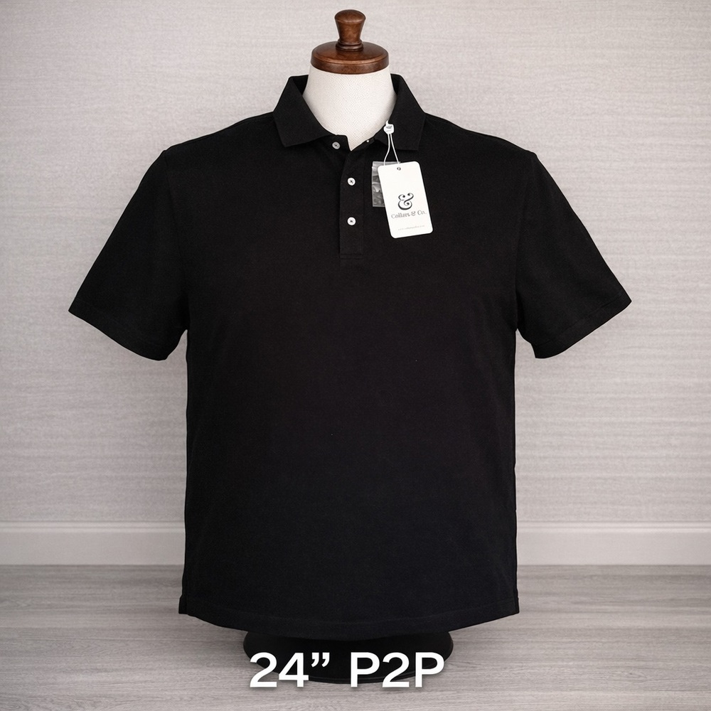 Collars & Co Shark Tank Shirt Luxury Cotton Sz 2XL Black NWT XXL
